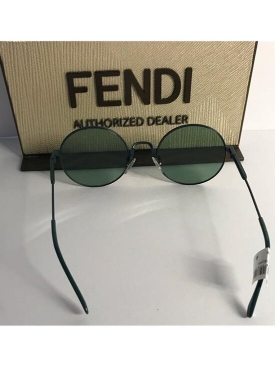 New - FENDI 53mm Round Sunglasses Green Wave Men’s Women’s main image 4